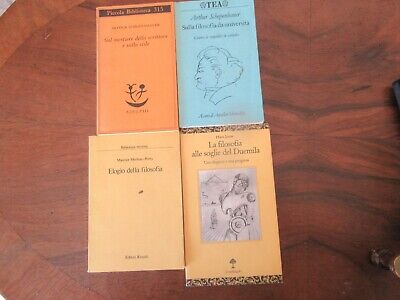 Filosofia.4 libri. Il Melangolo,1998. Riuniti, 1985. Adelphi, 1993. Tea, 1992.