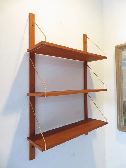 VTG Mid Century Modern TEAK SHELF WALL UNIT SECTION Poul Cadovius CADO? Danish