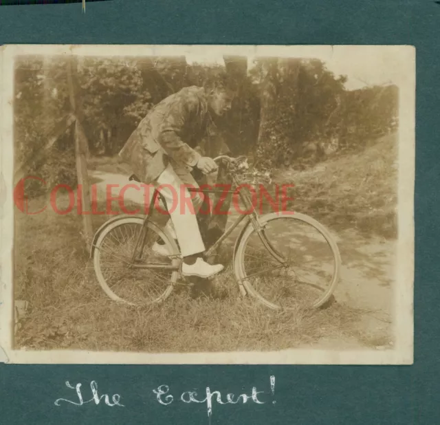 1915 Ruskin School Home Heacham Norfolk  Pupil on Bicycle 4 x 3 inch