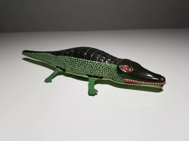 Altes Aufzieh Blechspielzeug Krokodil MS224 China 60er Vintage Alligator DDR