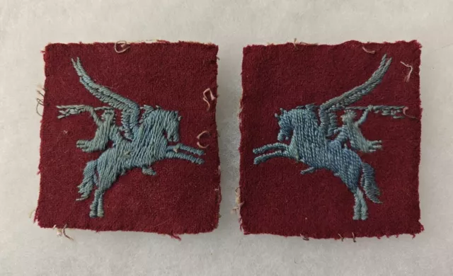 WWII WW2 British Army  Parachute Regiment PEGASUS Shoulder Patch Set