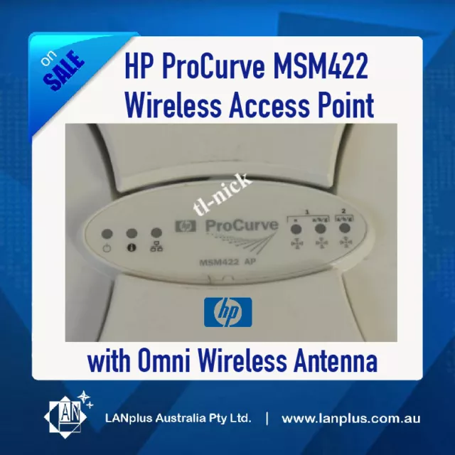 HP Procurve MSM422 Wireless a/b/g/n POE Access Point w/ Omni Antenna J9359B