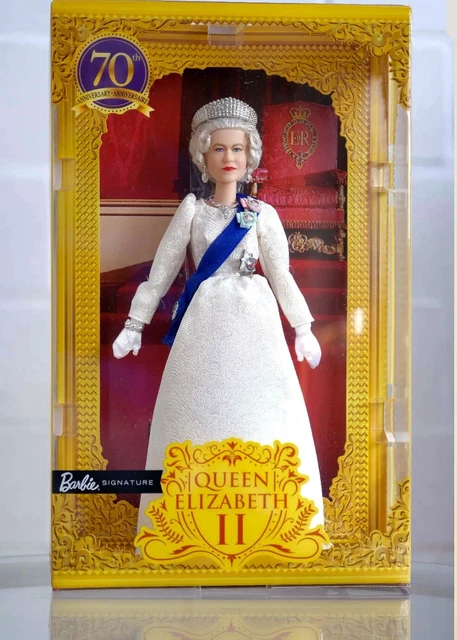 BARBIE Signature Reine Elizabeth II Platine Jubilé Collecteur Doll Neuf 194735006656