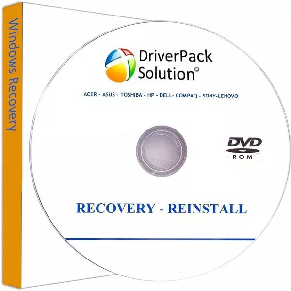 Recovery Reinstall DVD Drivers Pack Solution Repair Fix Restore