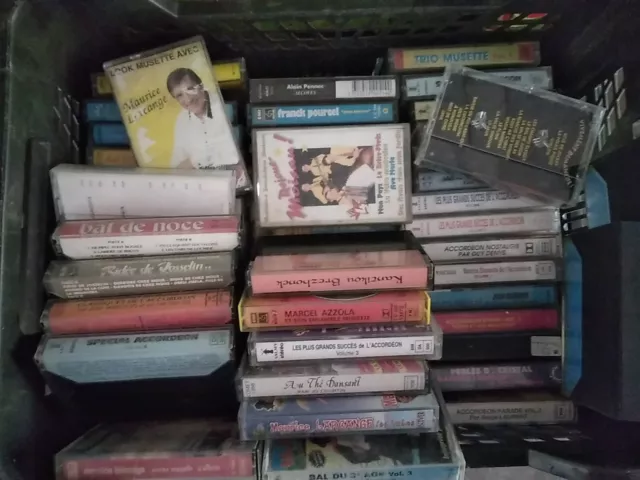 Lot 30 cassettes audio musette, bal populaire,accordéon...