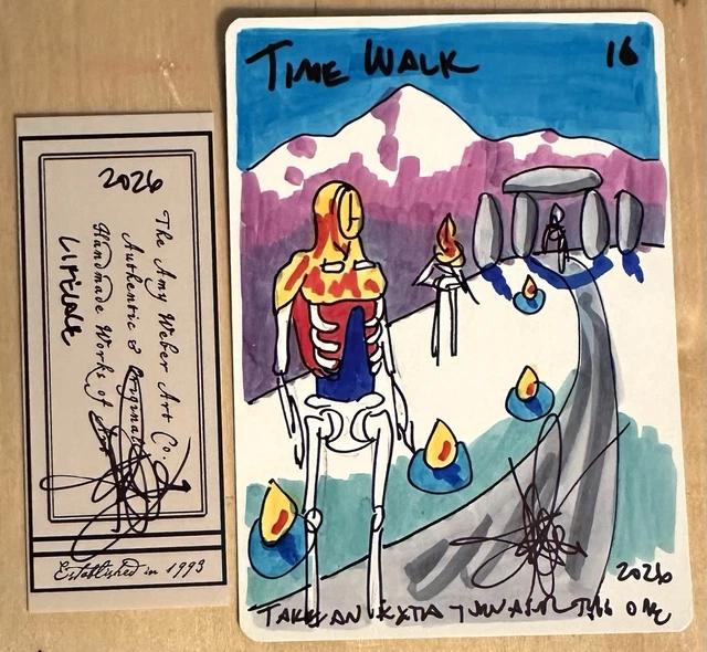 TIME WALK, ARTIST Sketch, Magic Mtg, Power 9, Amy Weber, Bas 8