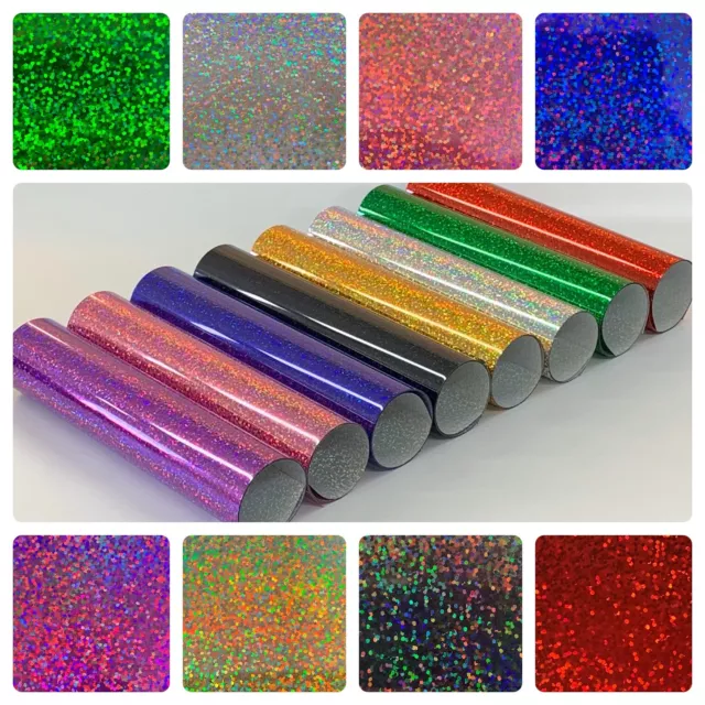 T-Shirt GLITTER HTV PU Holographic Vinyl for Heat Press Transfer 250mm Wide