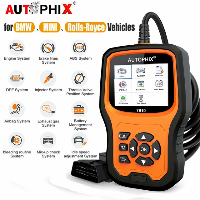 AUTOPHIX 7910 FOR BMW OBD2 Scanner Code Reader All System ABS SRS DPF