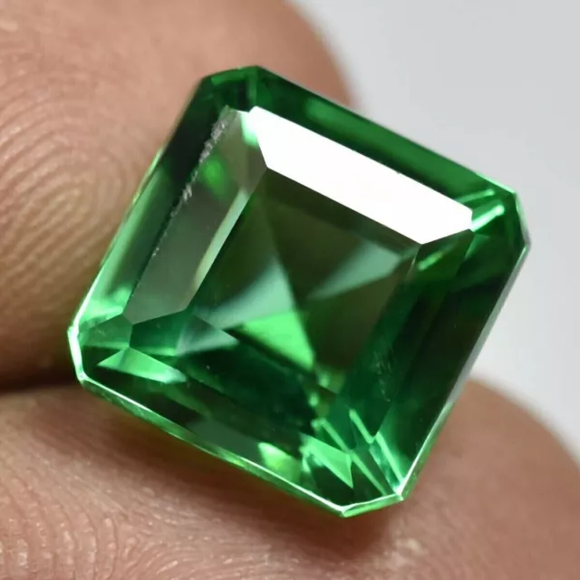 5.00 Ct Natural Green Zambian Emerald Square Cut Loose Gemstone GIE GH1247