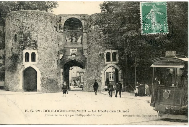 Carte Postale / Boulogne Sur Mer // La Porte Des Dunes / Tramway