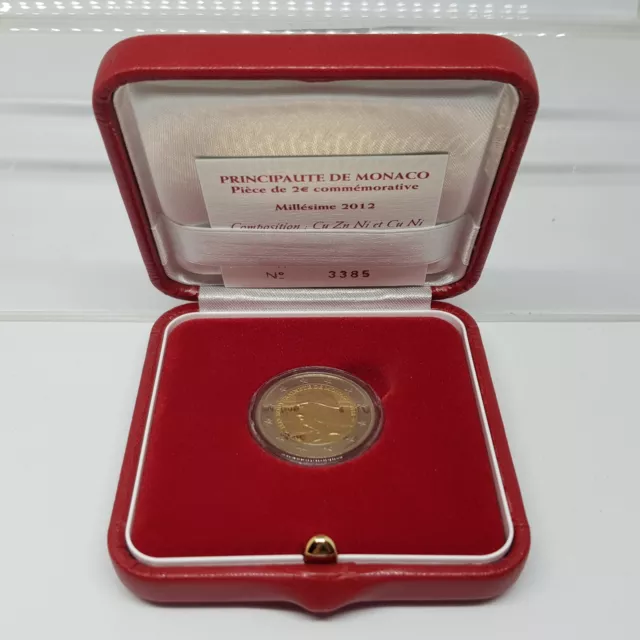 MONACO 2 EUROS 2012 PROOF - "500 años de soberanía de Monaco"