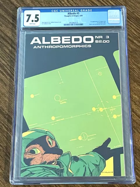 Albedo #3 CGC 7.5 White Pages Stan Sakai - 2nd App. of Usagi Yojimbo 1985 Comic