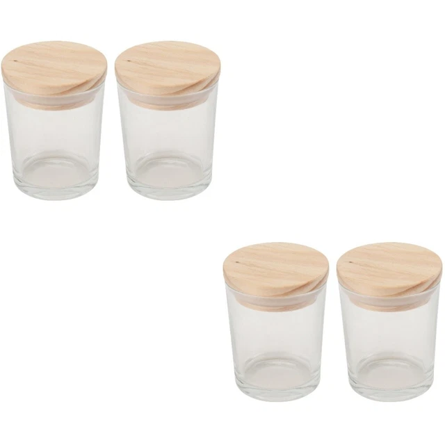 2x Portaluz verde azulada votiva taza de velas de vidrio perfumada vela lata