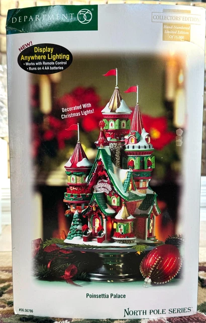 Dept 56 Poinsettia Palace North Pole Series Limited Collectors Edition