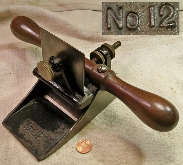 Stanley No 12 Veneer Cabinet Scraper Plane Working Collectible Old Tool READ