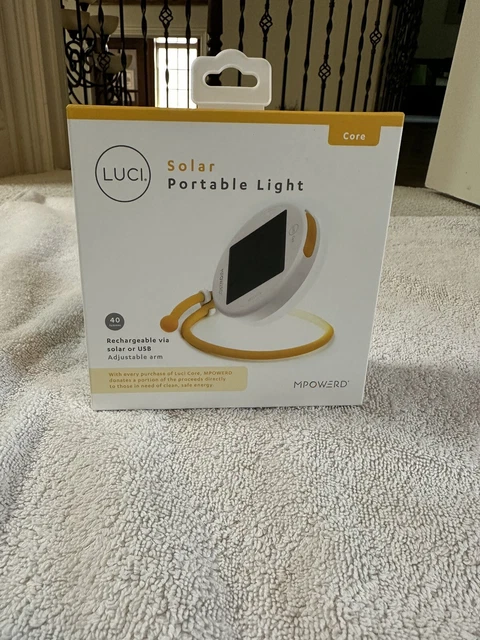 MPOWERD Luci Core Portable Solar or USB Powered Light Tested Brand New 40 Lumens