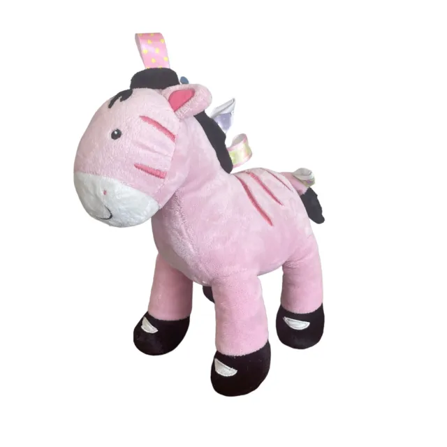 MARY MEYER BABY TAGGIES Pink Zebra 11" Plush Horse Baby Stuffed Toy Animal 2011