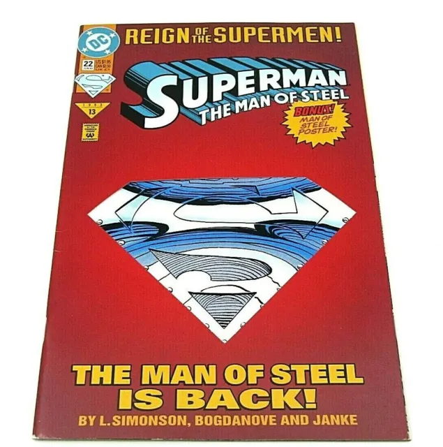 Superman: The Man of Steel #22 [Die-Cut Cover Edition] (Jun 1993, DC) Very Fine