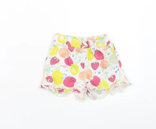 Primark Girls Multicoloured Geometric Cotton Cropped Trousers Size 24 Months Pul