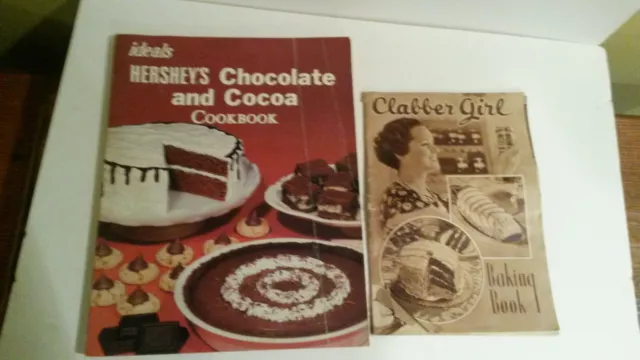 Hersheys Chocolate Cocoa Cookbook Ideals 1982 Clabber Girl Baking 1920s lot 2