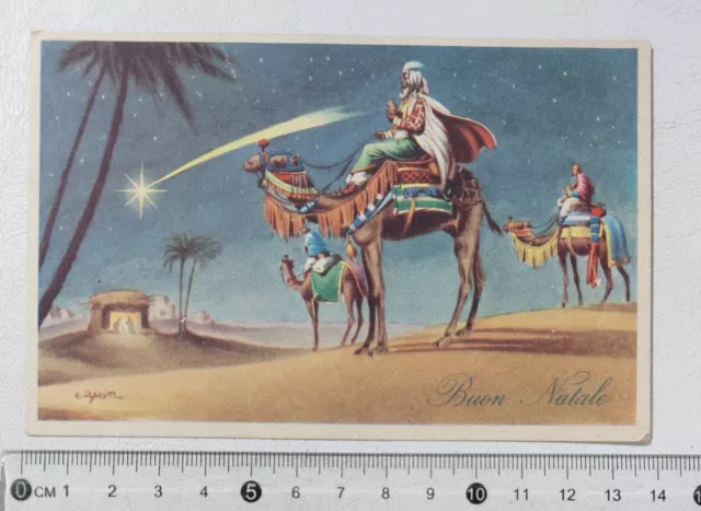 I122443 Cartolina illustrata augurale - Buon Natale