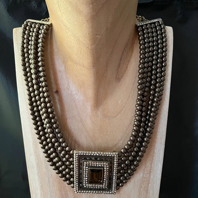 HEIDI DAUS South Sea Riches in Brown - Necklace, Bracelet and Earrings Set