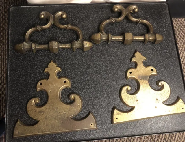 2pc Antique Brass Drawer Door Pulls Dresser Knobs Antique Cabinet Hardware