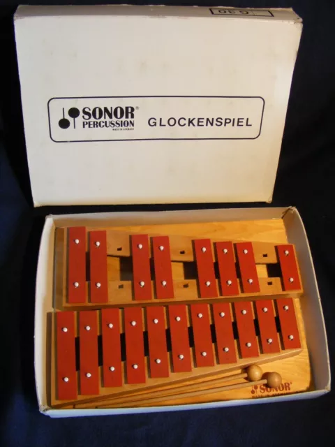 SONOR SOPRAN GLOCKENSPIEL mit allen Halbtönen TOPZUSTAND Metallofon Xylofon Orff