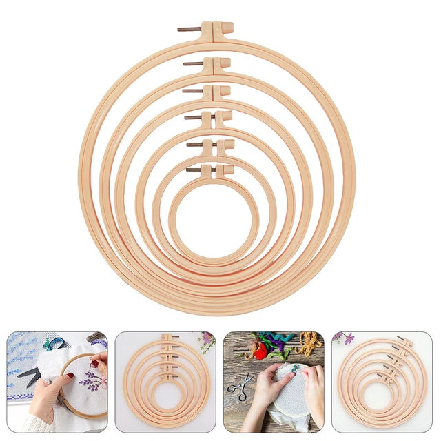 6 piezas aros bordado cruz anillo para coser artesanal