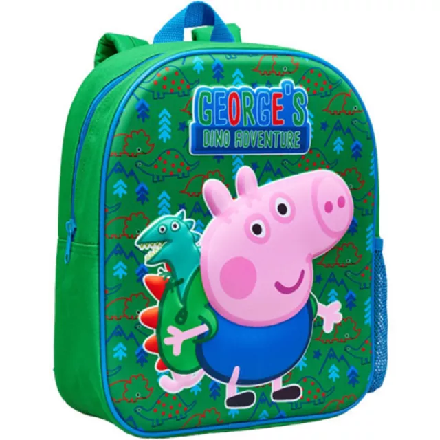 BOYS PEPPA Pig 3D School Lunch Backpack Bag Toddlers Travel