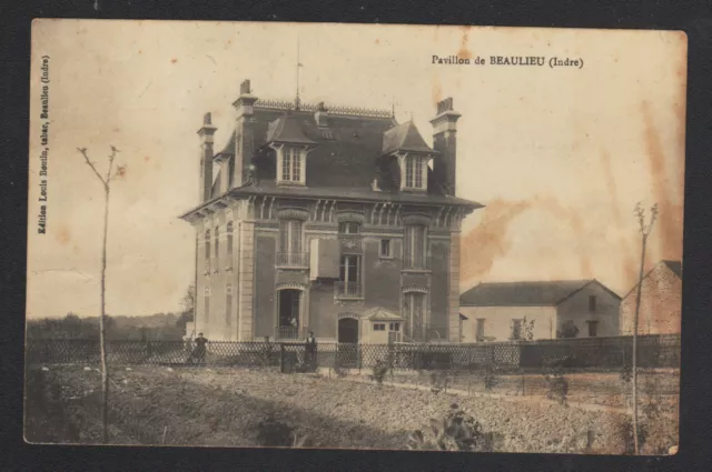 BEAULIEU (36) VILLA BELLEVUE animée début 1900