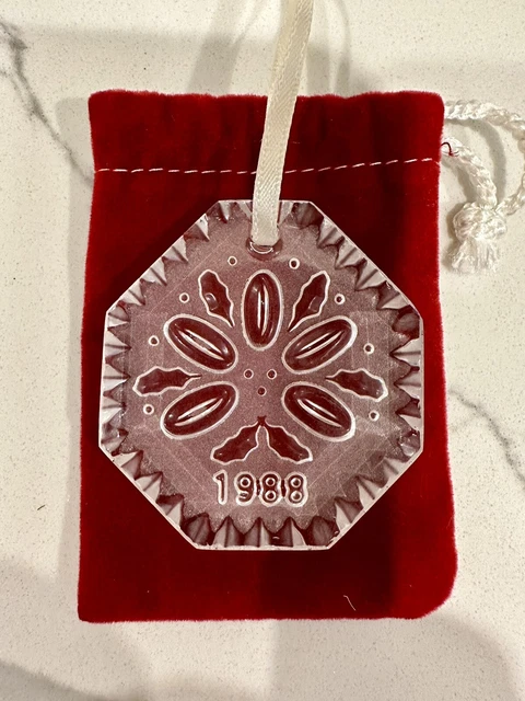 Waterford crystal Christmas tree ornament 1988