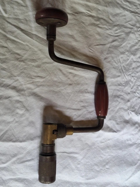 PERCEUSE À MAIN ancienne - Chignole - Val d'Or - Outil ancien du bois EUR 20,00 - FR