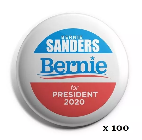 Bernie Sanders 2020 For President Campaign Pins - Wholesale Lot of 100