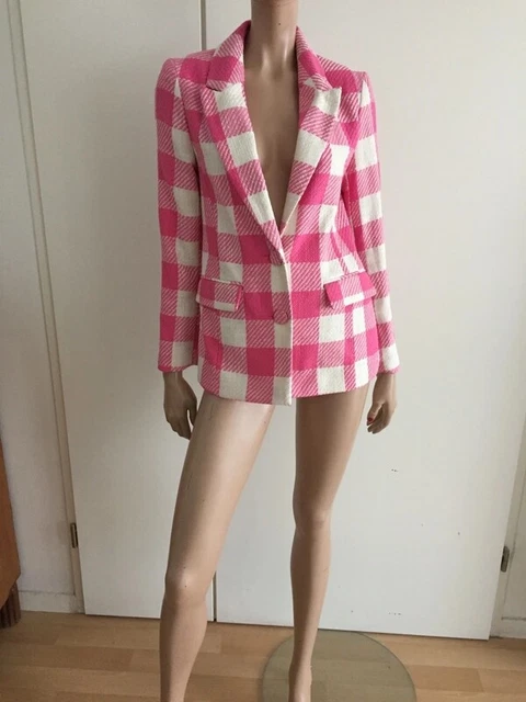 Blazer élégant Femme Un Jour Ailleurs - Rose Pâle Beige, Taille 44, Lin Et Polyamide, Neuf
