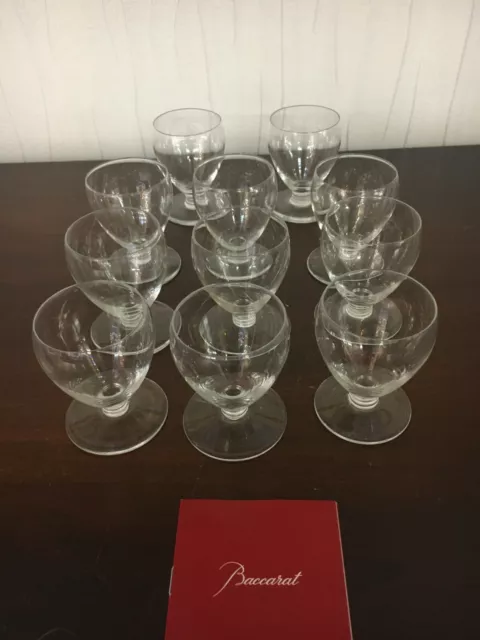 11 verres à thé / liqueur en cristal de Baccarat (prix à la pièce)