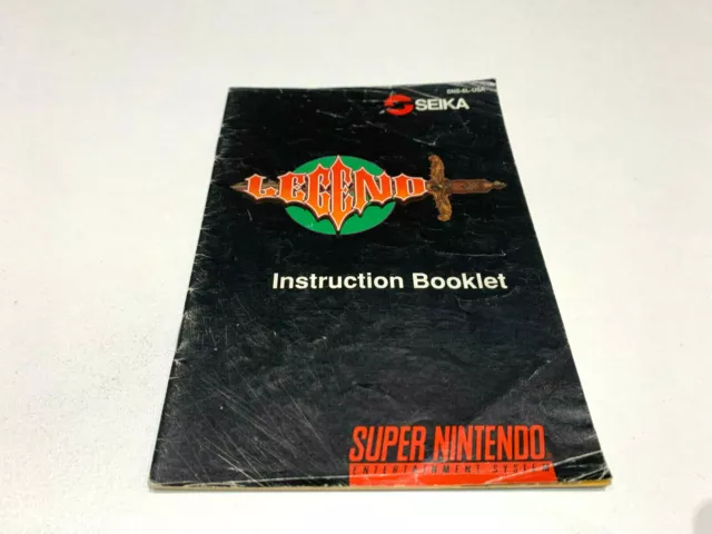 Notice Manuel Mode D'emploi Legend Super Nintendo Snes Snsp-6L-Usa