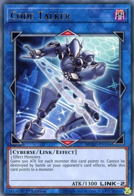 Yugioh! Code Talker - MGED-EN104 - Rare - 1st Edition Near Mint, English