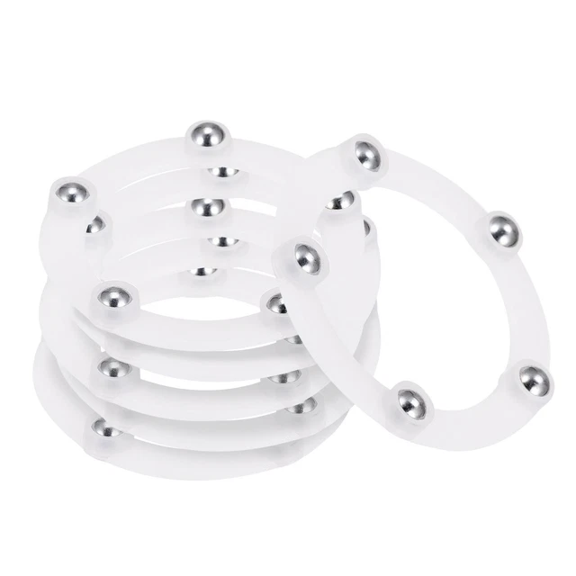 2" Rotatorio Giratorio Soporte con Rodamientos Lazy Susan Base, Blanco 6pzs