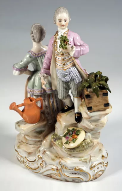 MEISSEN GRUPPE GÄRTNER Mit Giesskanne Figur Gardener Acier Mnr C64 Um