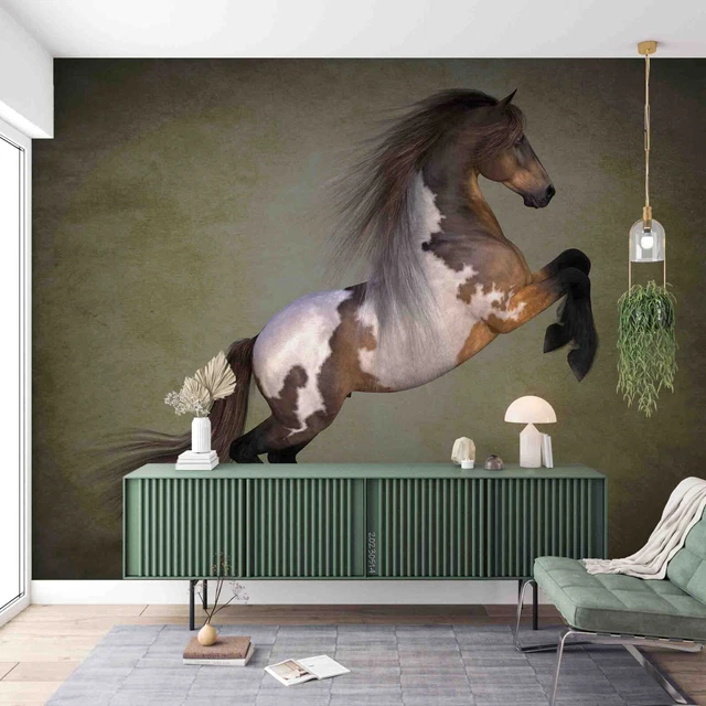 3D BEAUTIFUL SPOTTED Horse Wallpaper Wall Mural Peel and Stick