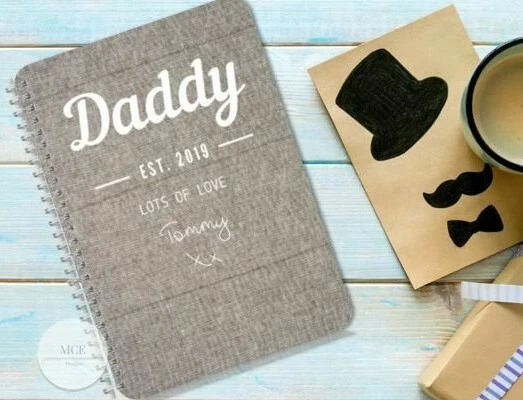 Cahier Personnalisé A5 Cadeau Fête Des Pères/Papa Personnalisable