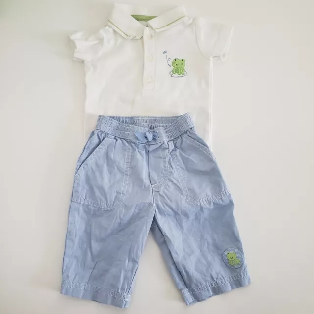 Carter's Baby Boy 2-Piece Bodysuit Pants Set Size 3 Months Frog