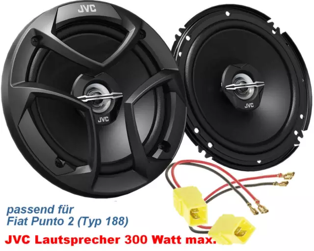 Fiat Punto 2 (Typ 188) - JVC LAUTSPRECHER BOXEN Tür vorne 16cm 300WATT Einbauset