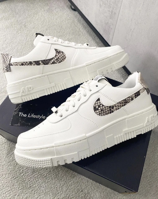 NIKE AIR FORCE 1 Pixel Desert Sand Beige White Blue UK 3 4 5 6 7 8