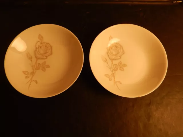 Vintage Rosenthal Studio Line Raymond Loewy Classic Rose Coup Soup Bowl Pair