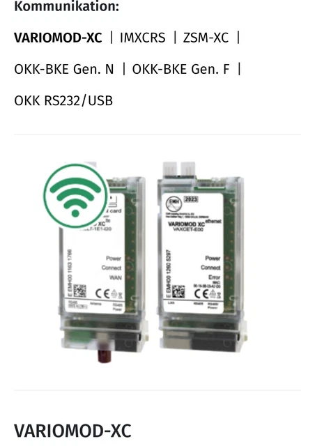 EMH VARIOMOD XC. Interne Zählermodems. Neu.