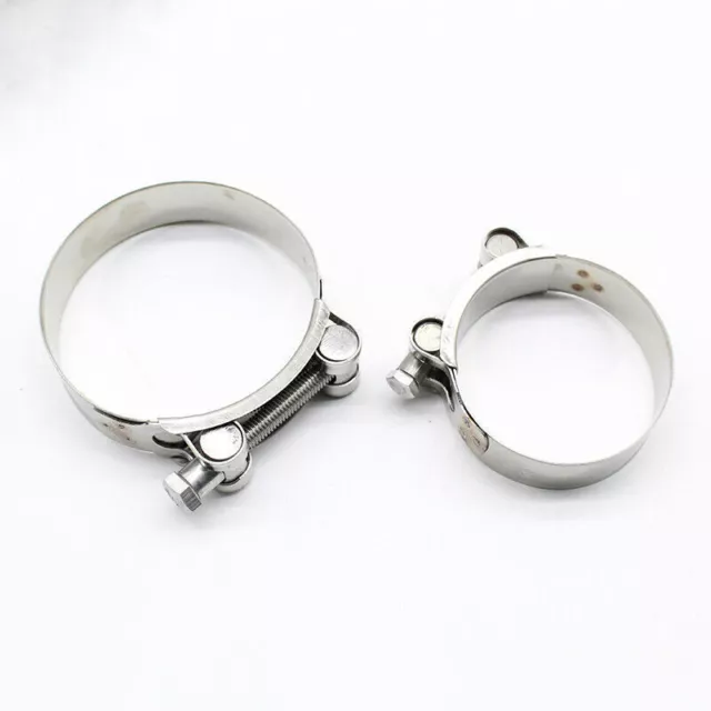 2Pcs Universal Motorcycle Chrome Exhaust / Muffler Clamp 48-51mm;52-55mm