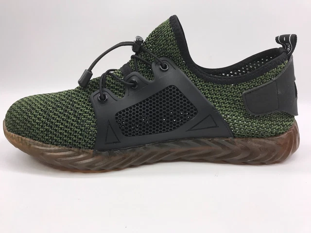 ADIDAS "Die Weltmarke" Green Mesh Steel Toe Work Sneakers Shoes Men's Size 13 2