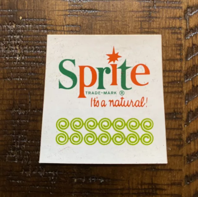 Vintage Coca Cola Sprite 2in Fountain Machine Sticker Coke